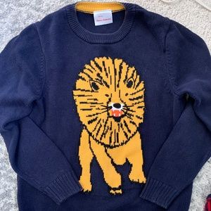 Hanna Andersson Lion Sweater and Flannel Shirt sz 130